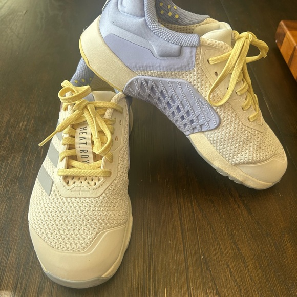 adidas Shoes - Adidas Cream and Purple Drop-Set Training